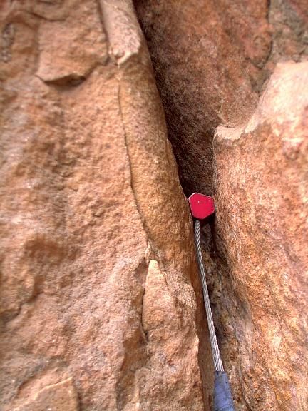 Detail of a crack placement