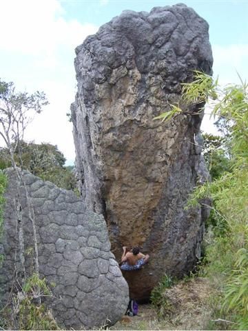 The lone pillar, bouldering area