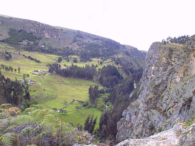 View from the top of the wall towards the valley