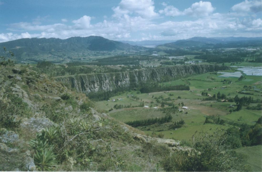 The Bogotá River valley and the Rocks from above