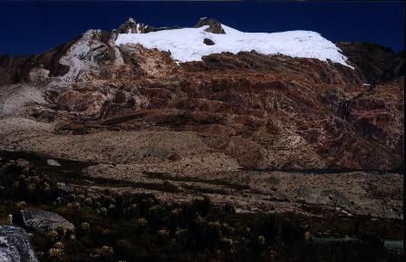 Rock and snow in the high mountains