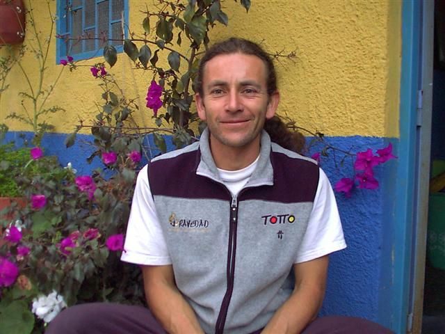 Portrait in the village, a coloured wall